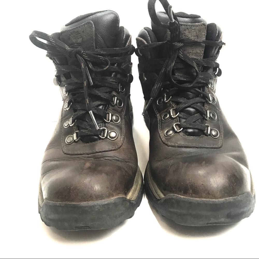 Timberland Women's Dark Brown Lace-Up Boots  -size 9 - Picture 4 of 8